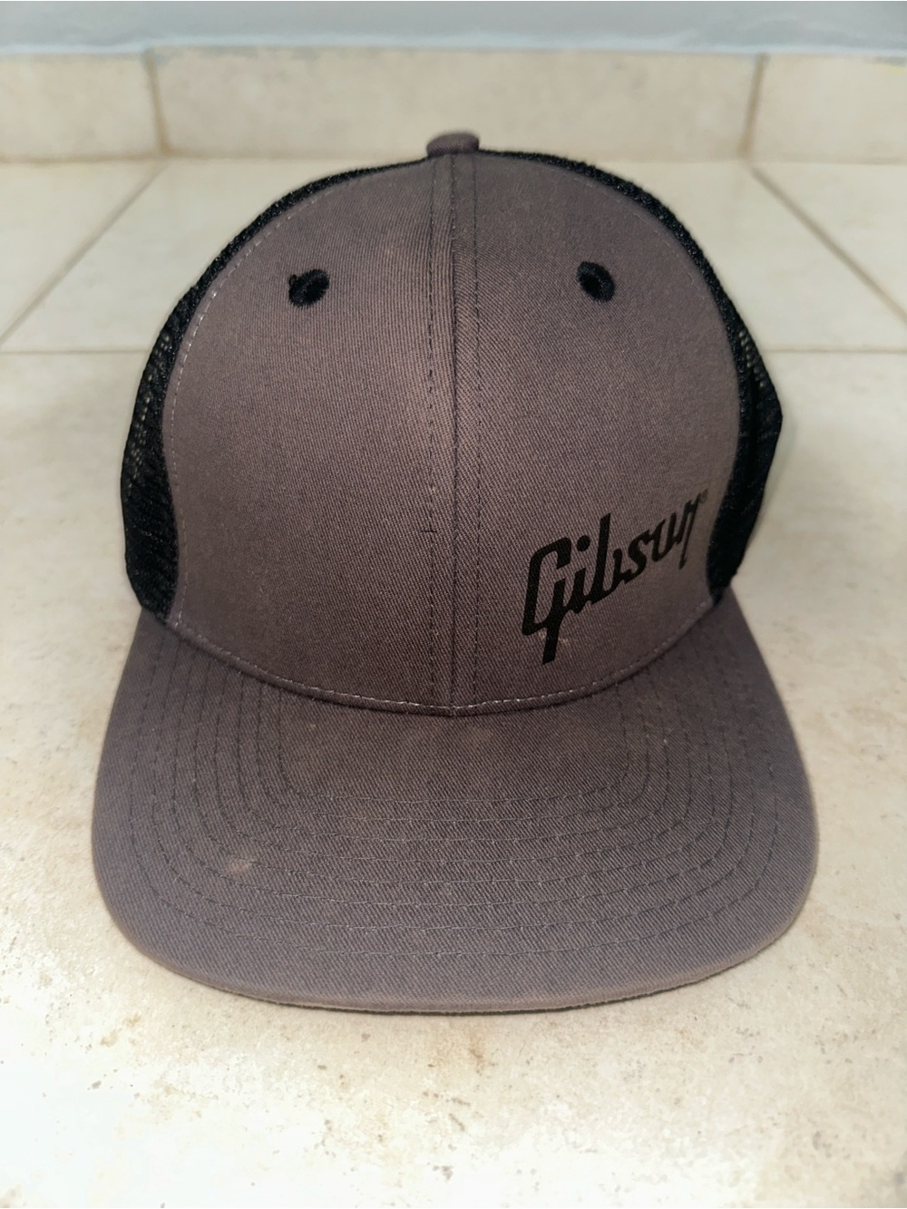 Gibson Gray and Black Trucker Hat